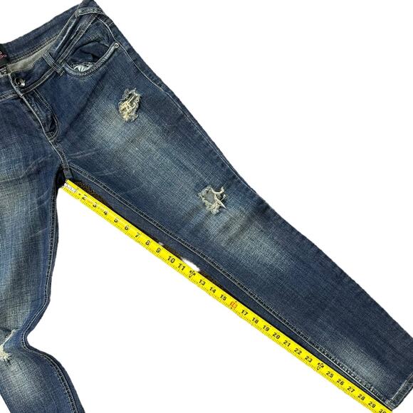 2b bebe Skinny Jeans Womens Size 30, Ripped Stretchy Skinny Jeans Vintage - Picture 7 of 8